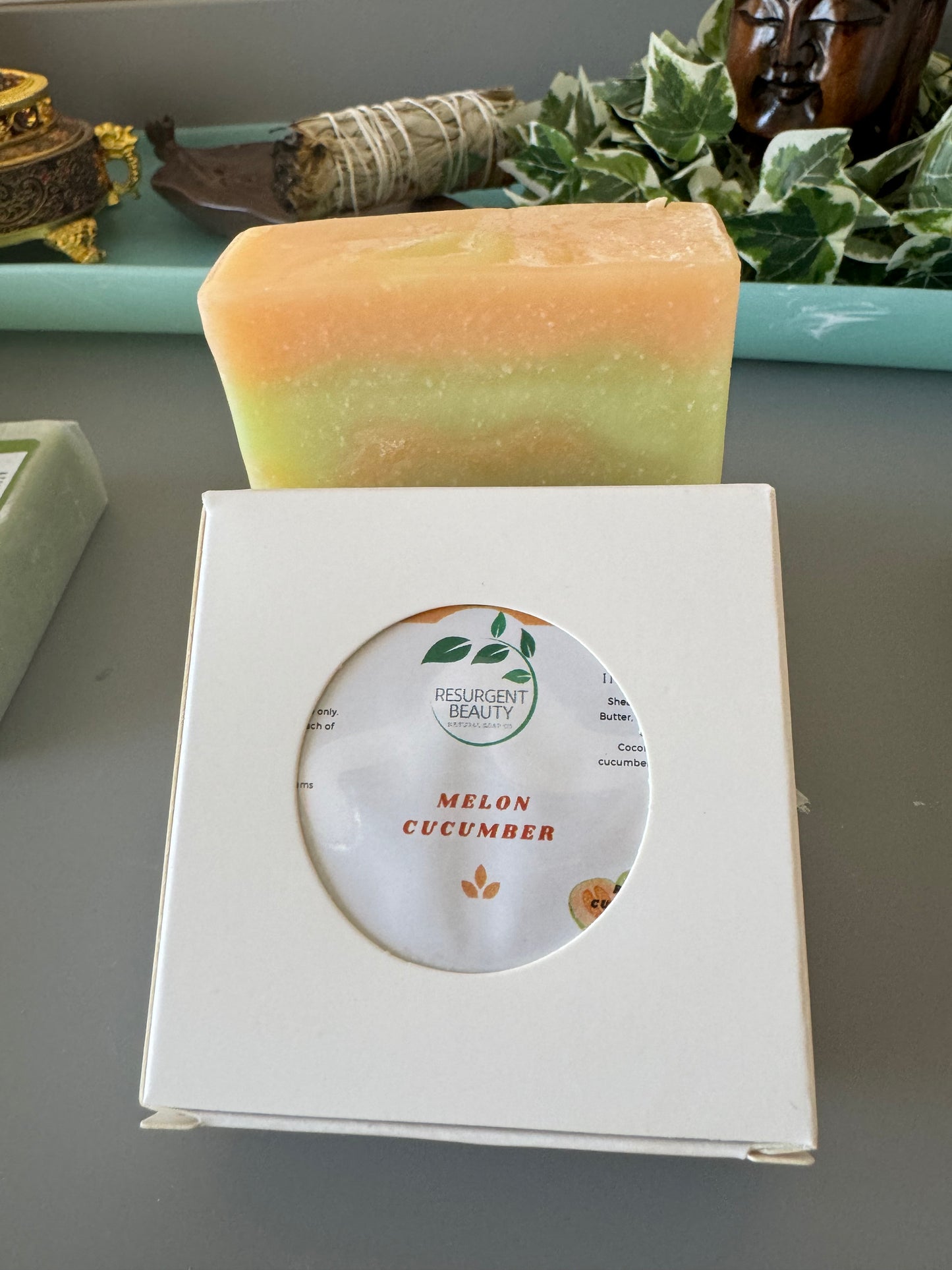 Melon Cucumber Soap ( with real cucumber and Melon)