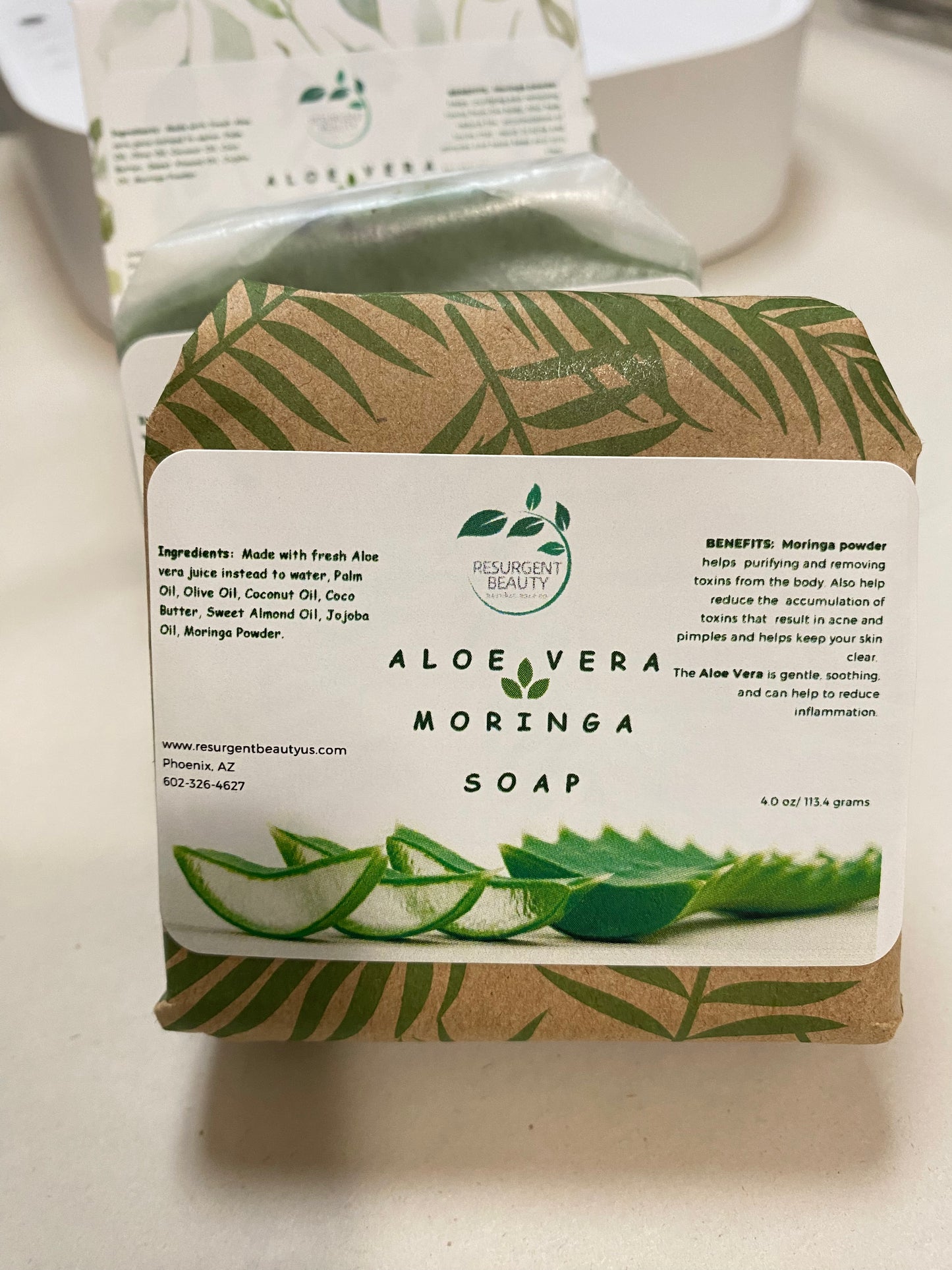 Aloe Vera and Moringa Soap Bar