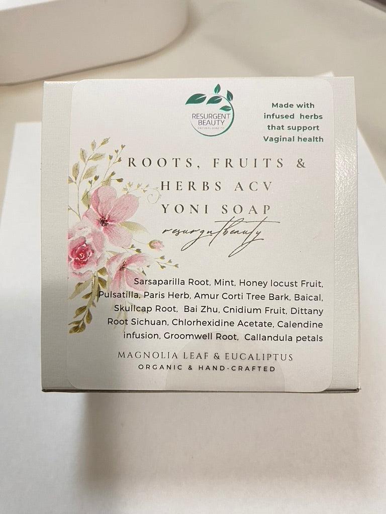 YONI Soap, Roots, Fruits and Herbs ACV Yoni Soap Bar