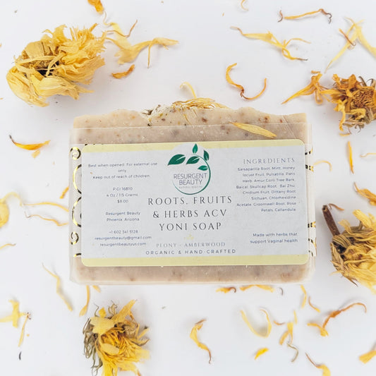 YONI Soap, Roots, Fruits and Herbs ACV Yoni Soap Bar