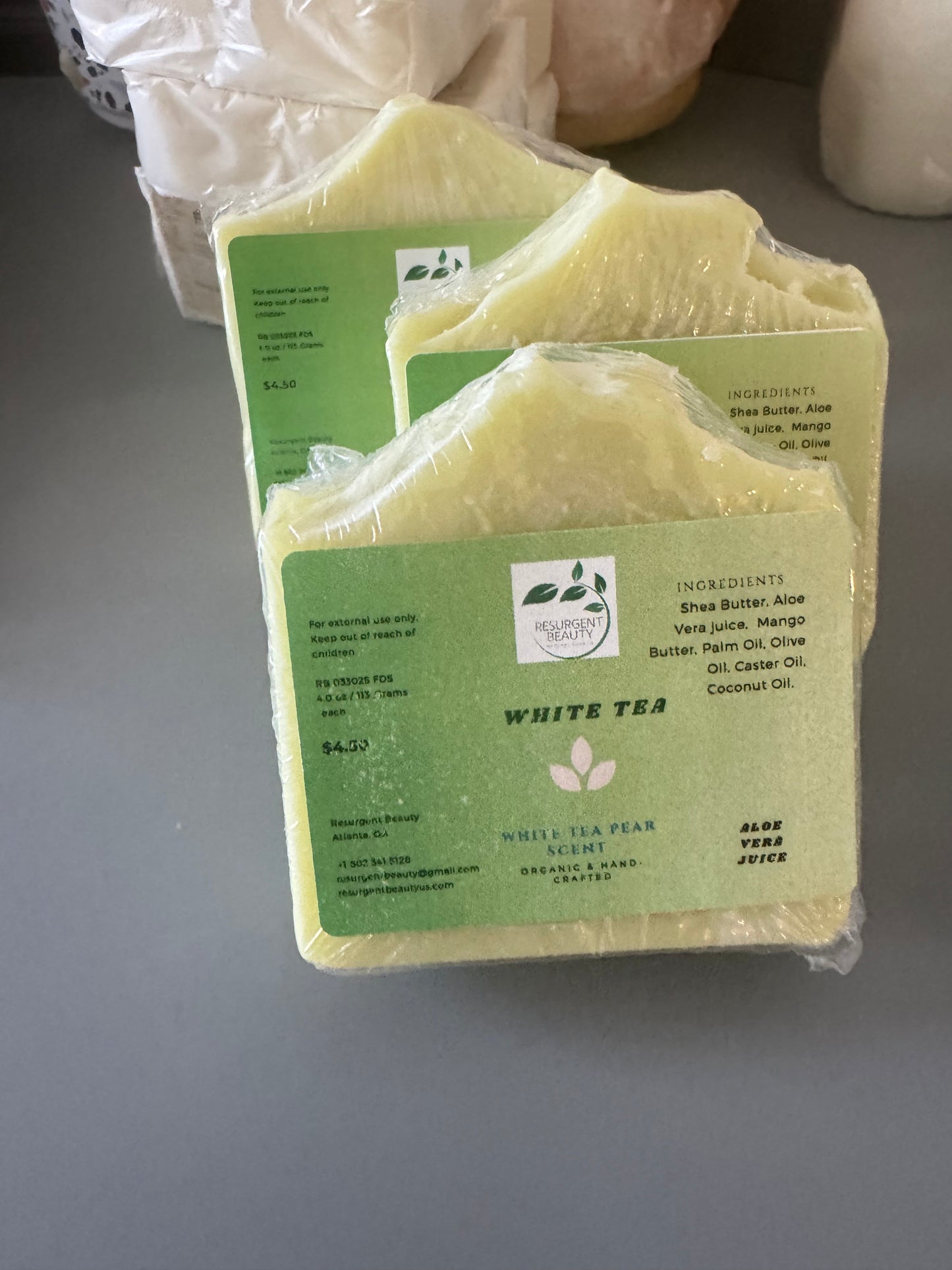 White Tea Soap - with real Aloe Vera Juice