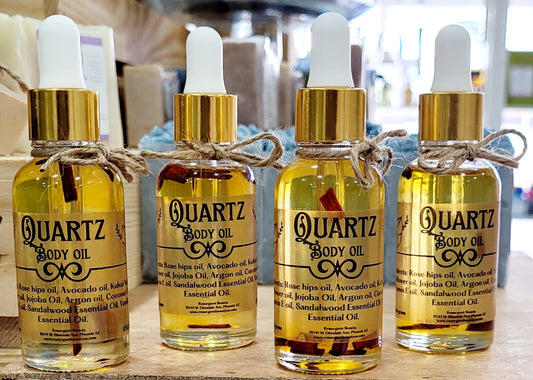 Quartz stone body oil